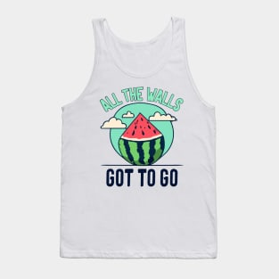 all the walls have got to go - free palestine Tank Top